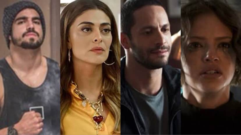 Rock, Maria da Paz, Teo se unem para destruir Josiane em A Dona do Pedaço (Montagem: TV Foco) Rock, Maria da Paz, Teo se unem para destruir Josiane em A Dona do Pedaço (Montagem: TV Foco)