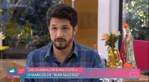 Rômulo Estrala de Bom Sucesso, no programa Mais você da Globo, apresentado por Ana Maria Braga (Foto: Reprodução) Rômulo Estrala de Bom Sucesso, no programa Mais você da Globo, apresentado por Ana Maria Braga (Foto: Reprodução)