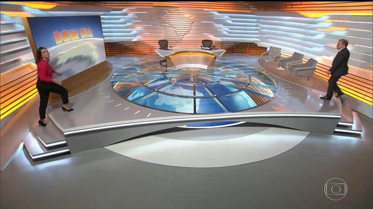 Novo cenário do Bom Dia Brasil Foto: Reprodução/TV Globo Novo cenário do Bom Dia Brasil Foto: Reprodução/TV Globo
