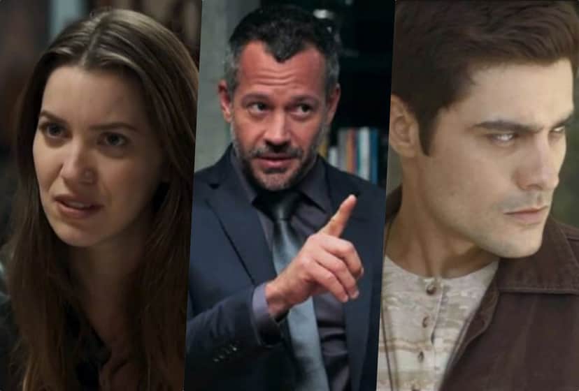 Fabiana, Agno e Leandro se envolvem em ligação explosiva em A Dona do Pedaço Fabiana, Agno e Leandro se envolvem em ligação explosiva em A Dona do Pedaço