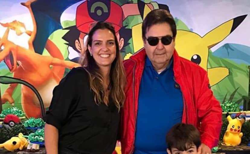 O apresentador Faustão ao lado da esposa, Luciana Cardoso - maisa O apresentador Faustão ao lado da esposa, Luciana Cardoso - maisa