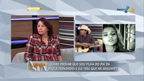 Irmã de Paula Fernandes, Ana Maria busca encontro com a irmã após conseguir registro na justiça (Imagem: Reprodução RedeTV!) Irmã de Paula Fernandes, Ana Maria busca encontro com a irmã após conseguir registro na justiça (Imagem: Reprodução RedeTV!)