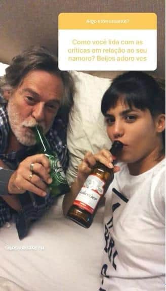 Carol Junger mostra como enfrenta as críticas de seu relacionamento com José de Abreu (imagem: Instagram) Carol Junger mostra como enfrenta as críticas de seu relacionamento com José de Abreu (imagem: Instagram)