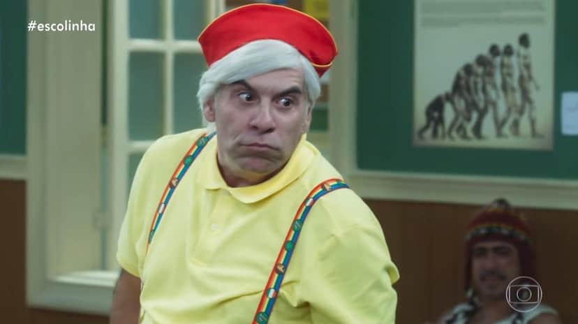 Leandro Hassum como Mazarito na Escolinha do Professor Raimundo na Globo (imagem: Reprodução) Leandro Hassum como Mazarito na Escolinha do Professor Raimundo na Globo (imagem: Reprodução)
