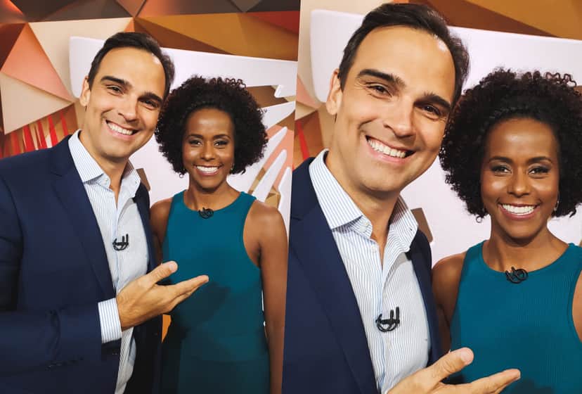 Maju Coutinho no comando do Fantástico ao lado de Tadeu Schimitd na Globo (Foto reprodução) Maju Coutinho no comando do Fantástico ao lado de Tadeu Schimitd na Globo (Foto reprodução)