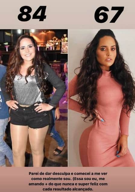 Cantora Perlla perde 17 kilos e surge completamente diferente (Imagem Instagram) Cantora Perlla perde 17 kilos e surge completamente diferente (Imagem Instagram)