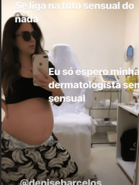 Tata Werneck publicou uma foto mostrando seu barrigão de sete meses. (Imagem: Instagram) Tata Werneck publicou uma foto mostrando seu barrigão de sete meses. (Imagem: Instagram)