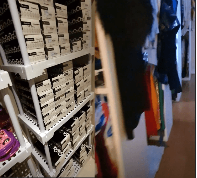 Anitta apareceu com a mãe em closet de luxo e mostrou sua coleção de sandálias, sapatos e roupas para shows em sua mansão no Rio de Janeiro (Foto: Reprodução/ Instagram) Anitta apareceu com a mãe em closet de luxo e mostrou sua coleção de sandálias, sapatos e roupas para shows em sua mansão no Rio de Janeiro (Foto: Reprodução/ Instagram)