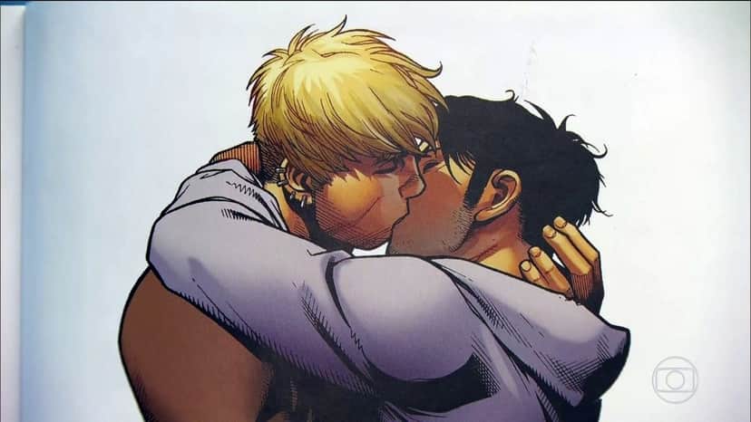 A polêmica cena do beijo gay A polêmica cena do beijo gay