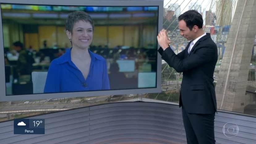 César Tralli e Sandra Annenberg (Foto: Reprodução/TV Globo) César Tralli e Sandra Annenberg (Foto: Reprodução/TV Globo)