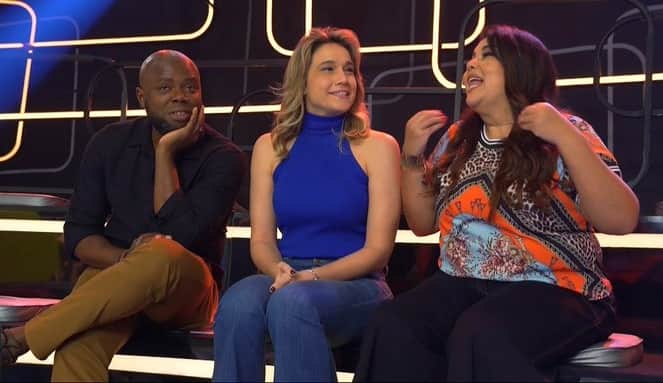 Érico Brás, Fernanda Gentil e Fabiana Karla no estúdio do programa Se Joga (Foto: Reprodução/Globo) Érico Brás, Fernanda Gentil e Fabiana Karla no estúdio do programa Se Joga (Foto: Reprodução/Globo)