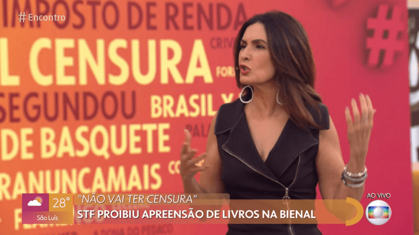 O programa da Globo, Encontro com Fátima Bernardes fez severas críticas ao STF (Foto: Reprodução Globoplay) O programa da Globo, Encontro com Fátima Bernardes fez severas críticas ao STF (Foto: Reprodução Globoplay)
