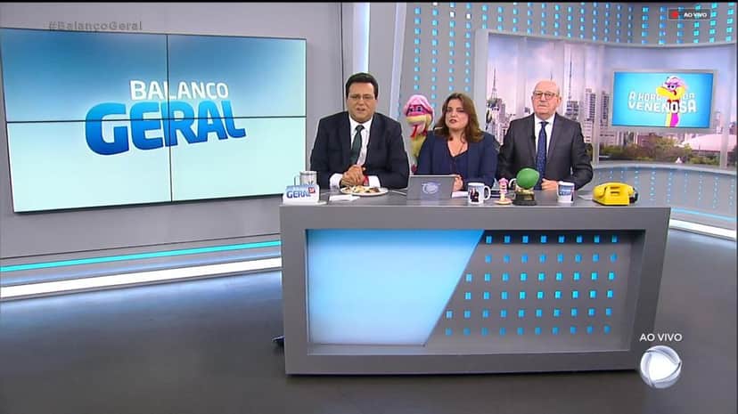 Geraldo Luís, Fabíola Reipert e Renato Lombardi (Imagem: Reprodução) Geraldo Luís, Fabíola Reipert e Renato Lombardi (Imagem: Reprodução)
