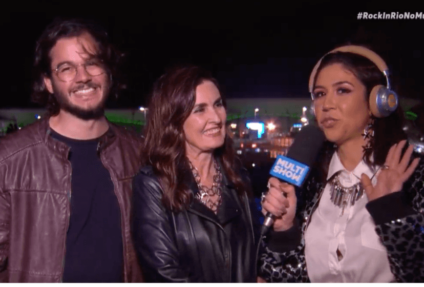 Fátima Bernardes e Túlio participaram ao vivo das transmissões ao vivo do Multishow (Foto reprodução) Fátima Bernardes e Túlio participaram ao vivo das transmissões ao vivo do Multishow (Foto reprodução)