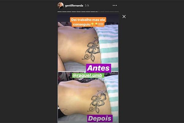 A apresentadora Fernanda Gentil surpreendeu ao revelar tatuagem íntima (Foto: Reprodução / Instagram) A apresentadora Fernanda Gentil surpreendeu ao revelar tatuagem íntima (Foto: Reprodução / Instagram)