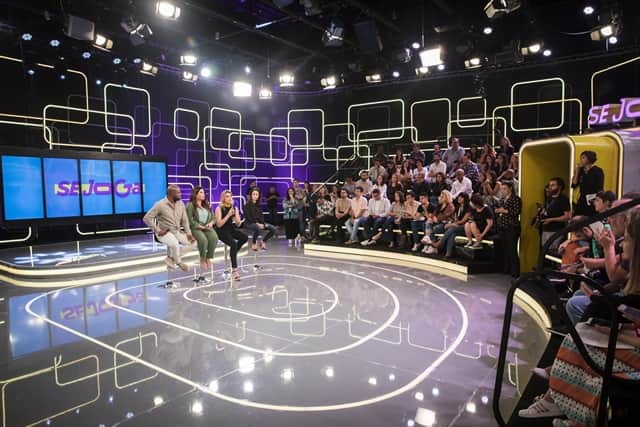 Érico Brás, Fabiana Karla, Fernanda Gentil e Daniela Gleiser na coletiva de lançamento do Se Joga (Foto: Globo/Victor Pollak Érico Brás, Fabiana Karla, Fernanda Gentil e Daniela Gleiser na coletiva de lançamento do Se Joga (Foto: Globo/Victor Pollak