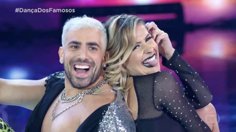 Kaysar Dadour e sua professora na Dança dos Famosos (Foto: Reprodução) Kaysar Dadour e sua professora na Dança dos Famosos (Foto: Reprodução)