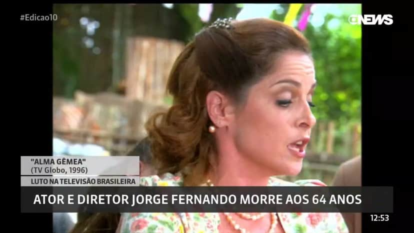 GloboNews divulga informação errada sobre 'Alma Gêmea' que Jorge Fernando dirigiu (Reprodução: Twitter) GloboNews divulga informação errada sobre 'Alma Gêmea' que Jorge Fernando dirigiu (Reprodução: Twitter)