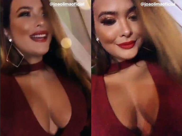 Geisy Arruda com o seu vestido decotado (Foto: Instagram) Geisy Arruda com o seu vestido decotado (Foto: Instagram)