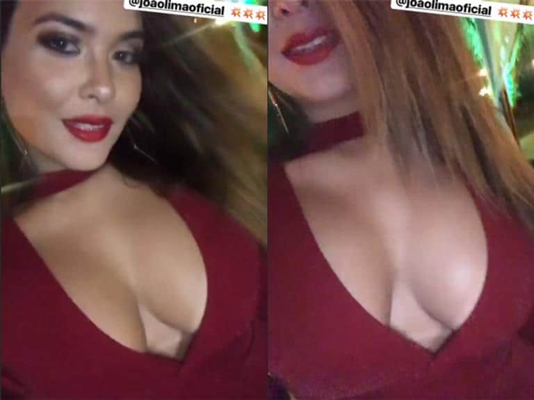 Geisy Arruda com o seu vestido decotado (Foto: Instagram) Geisy Arruda com o seu vestido decotado (Foto: Instagram)