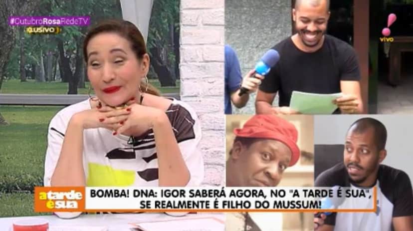 Igor Palhano, Sonia Abrão, Mussum Igor Palhano, Sonia Abrão, Mussum