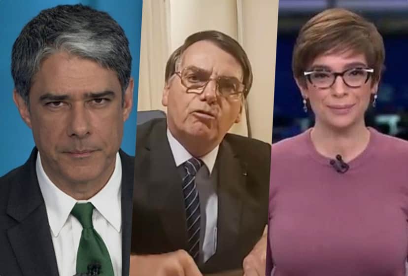 William Bonner e jornalismo da Globo se envolvem em confusão e ameaça de Jair Bolsonaro (Foto reprodução) William Bonner e jornalismo da Globo se envolvem em confusão e ameaça de Jair Bolsonaro (Foto reprodução)
