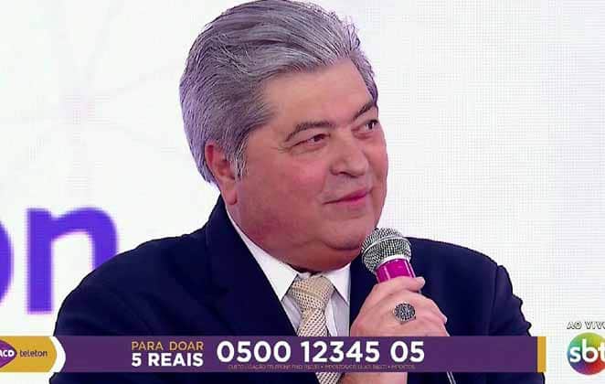 Datena no Teleton 2019 (Foto: Reprodução) Datena no Teleton 2019 (Foto: Reprodução)