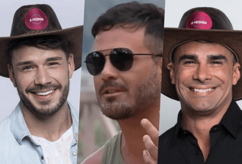 Lucas, Rodrigo Phavanello e Jorge Souza estão na roça da Fazenda 11 Lucas, Rodrigo Phavanello e Jorge Souza estão na roça da Fazenda 11