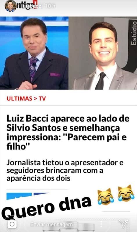 Luiz Bacci falou sobre sua semelhança com Silvio Santos 