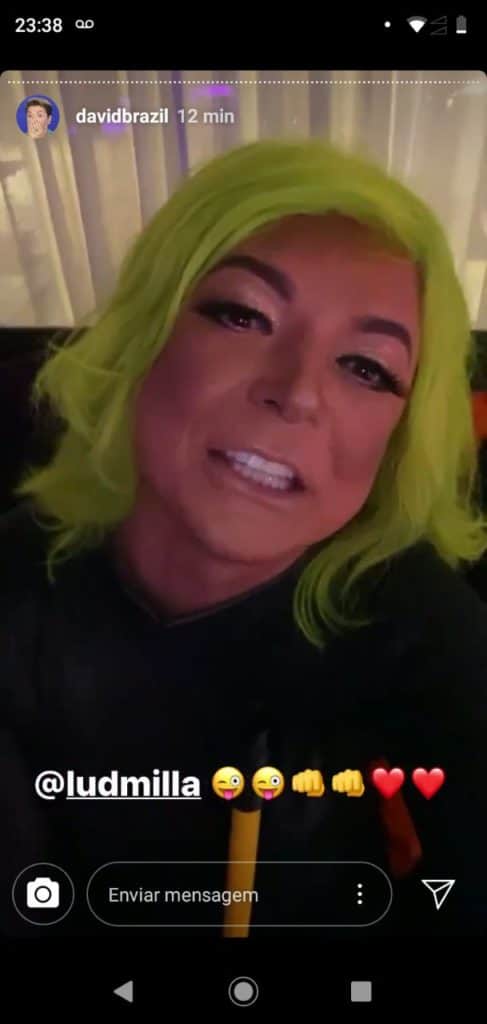 David Brazil foi caracterizado de Ludmilla na festa de Anitta (Foto: Reprodução/ Instagram) David Brazil foi caracterizado de Ludmilla na festa de Anitta (Foto: Reprodução/ Instagram)