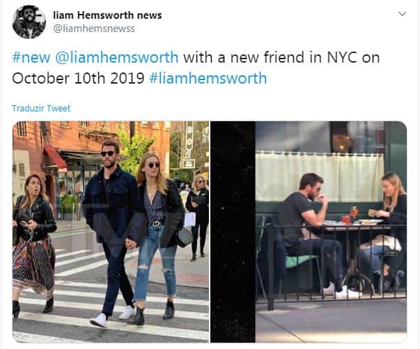 Liam Hemsworth e Maddson Brown juntos (Foto: Reprodução) Liam Hemsworth e Maddson Brown juntos (Foto: Reprodução)