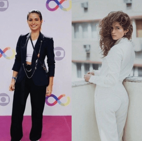 Nanda Costa também vai aparecer com o cabelo maior e mudou o tom dos fios. Ela será Érica (Foto: Montagem/Reprodução) Nanda Costa também vai aparecer com o cabelo maior e mudou o tom dos fios. Ela será Érica (Foto: Montagem/Reprodução)