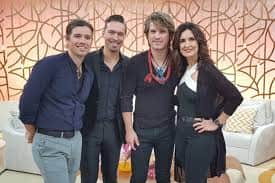O grupo Hanson no programa Encontro com Fátima na Globo (Imagem: Divulgação) O grupo Hanson no programa Encontro com Fátima na Globo (Imagem: Divulgação)