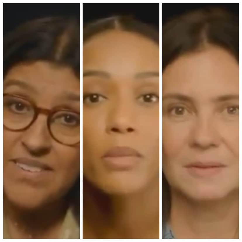 Regina Casé, Taís Araújo e Adriana Esteves apareceram em chamada de Amor de Mãe, próxima novela das 9 da Globo, para falarem de suas personagens (Foto: Reprodução) Regina Casé, Taís Araújo e Adriana Esteves apareceram em chamada de Amor de Mãe, próxima novela das 9 da Globo, para falarem de suas personagens (Foto: Reprodução)