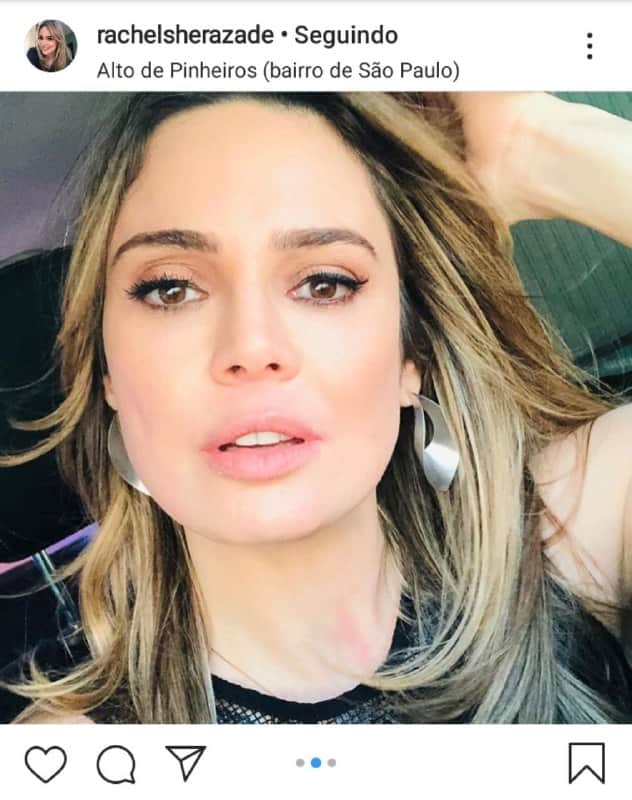 Rachel Sheherazade fez poses sexy's em fotos ousadas (Foto: Reprodução/ Instagram) Rachel Sheherazade fez poses sexy's em fotos ousadas (Foto: Reprodução/ Instagram)