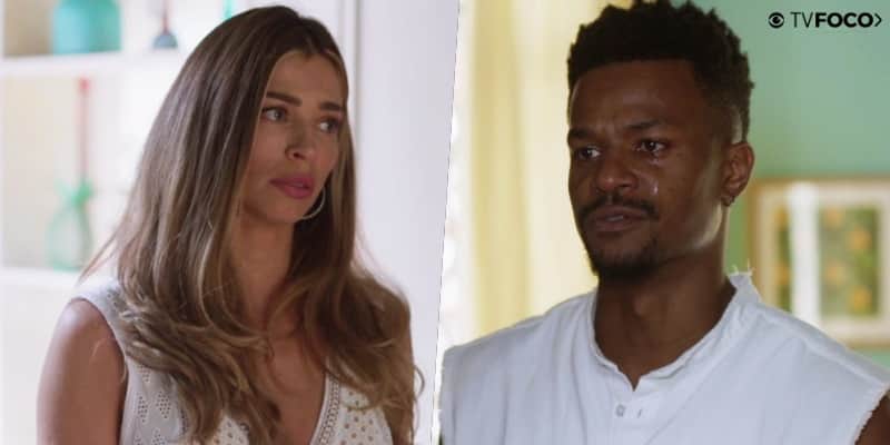 Paloma e Ramon vestidos de branco tem nova e tensa briga em Bom Sucesso Paloma e Ramon vestidos de branco tem nova e tensa briga em Bom Sucesso
