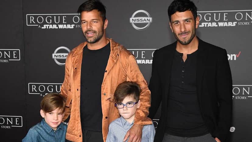 Ricky Martin, Jwan Yosef e filhos (Foto: Reprodução) Ricky Martin, Jwan Yosef e filhos (Foto: Reprodução)