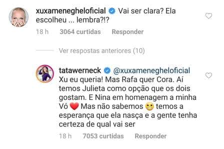 A esposa de Rafa Vitti, responde questionamento da apresentadora da Record (Foto: reprodução) A esposa de Rafa Vitti, responde questionamento da apresentadora da Record (Foto: reprodução)
