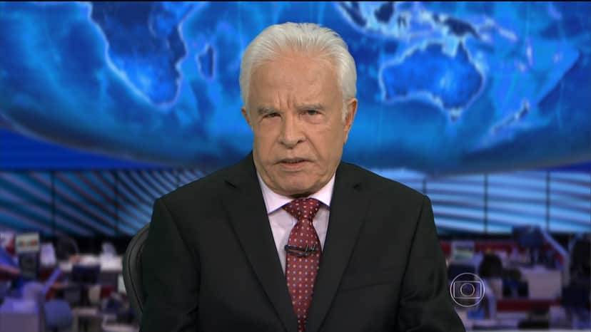 O apresentador era o âncora do Jornal Nacional (Foto: Reprodução) O apresentador era o âncora do Jornal Nacional (Foto: Reprodução)