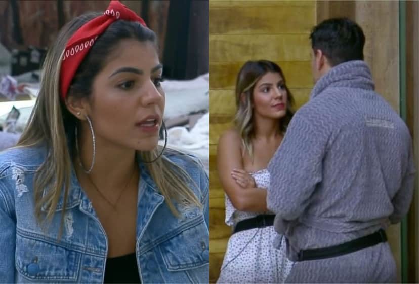 Hariany Almeida detona Lucas Viana em conversa com Viny Vieira na baia de A Fazenda 11 da Record (Montagem: Adriel Marques/TV Foco) Hariany Almeida detona Lucas Viana em conversa com Viny Vieira na baia de A Fazenda 11 da Record (Montagem: Adriel Marques/TV Foco)