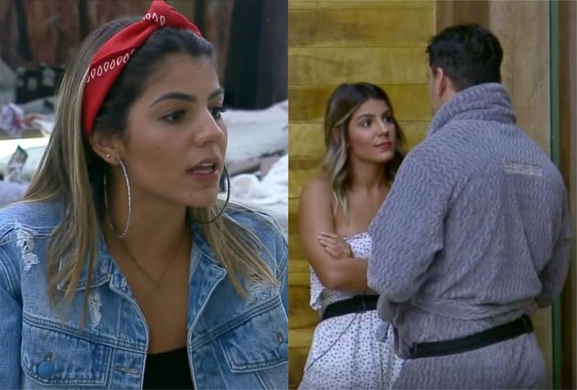 Hariany Almeida detona Lucas Viana em conversa com Viny Vieira na baia de A Fazenda 11 da Record (Montagem: Adriel Marques/TV Foco) Hariany Almeida detona Lucas Viana em conversa com Viny Vieira na baia de A Fazenda 11 da Record (Montagem: Adriel Marques/TV Foco)