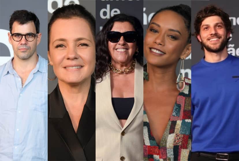 Juliano Cazarré, Adriana Esteves, Regina Casé, Taís Araújo e Chay Suede estão em Amor de Mãe da Globo (Montagem: TV Foco) Juliano Cazarré, Adriana Esteves, Regina Casé, Taís Araújo e Chay Suede estão em Amor de Mãe da Globo (Montagem: TV Foco)