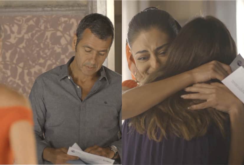 Amadeu (Marcos Palmeira) lê o resultado do exame de DNA para Maria da Paz (Juliana Paes) em A Dona do Pedaço da Globo (Montagem: TV Foco) Amadeu (Marcos Palmeira) lê o resultado do exame de DNA para Maria da Paz (Juliana Paes) em A Dona do Pedaço da Globo (Montagem: TV Foco)