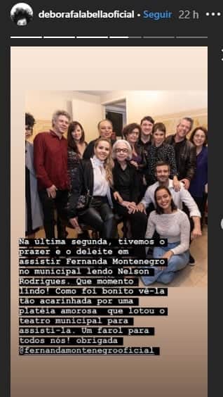 Publicação de Débora Falabella ao lado de Fernanda Montenegro e do namorado,o ator Gustavo Vaz (Foto: Reprodução/Instagram) Publicação de Débora Falabella ao lado de Fernanda Montenegro e do namorado,o ator Gustavo Vaz (Foto: Reprodução/Instagram)