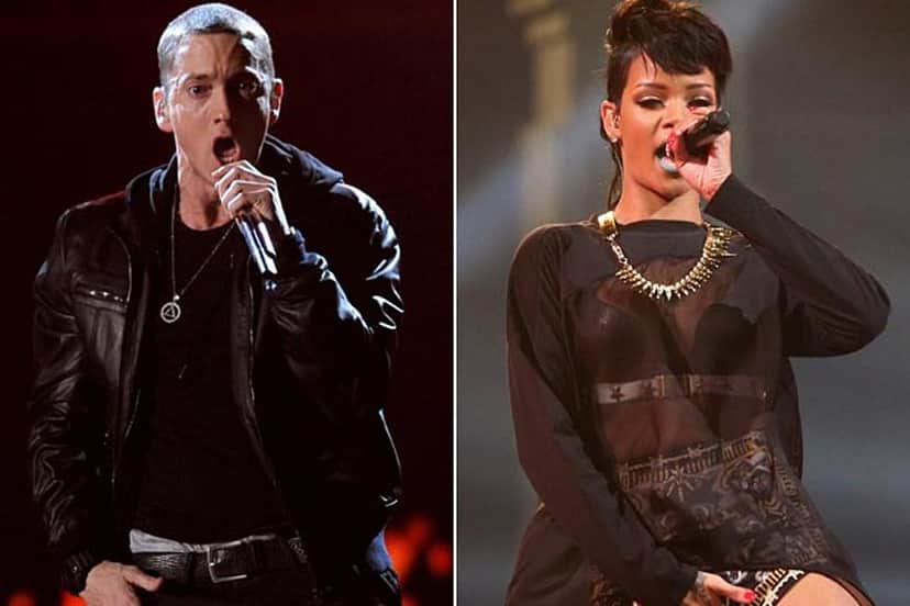 Eminem faz ameaça contra Rihanna e diz estar do lado de Chris Brown (Foto: Reprodução) Eminem faz ameaça contra Rihanna e diz estar do lado de Chris Brown (Foto: Reprodução)