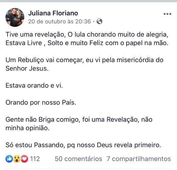 Profecia envolvendo Lula Profecia envolvendo Lula