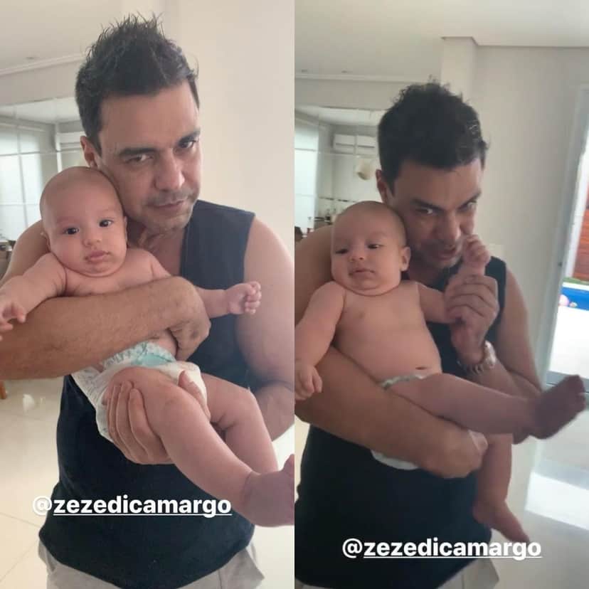 Zezé Di Camargo com Joaquim, filho de Camilla Camargo (Foto: Reprodução/Instagram/Montagem TV Foco) Zezé Di Camargo com Joaquim, filho de Camilla Camargo (Foto: Reprodução/Instagram/Montagem TV Foco)