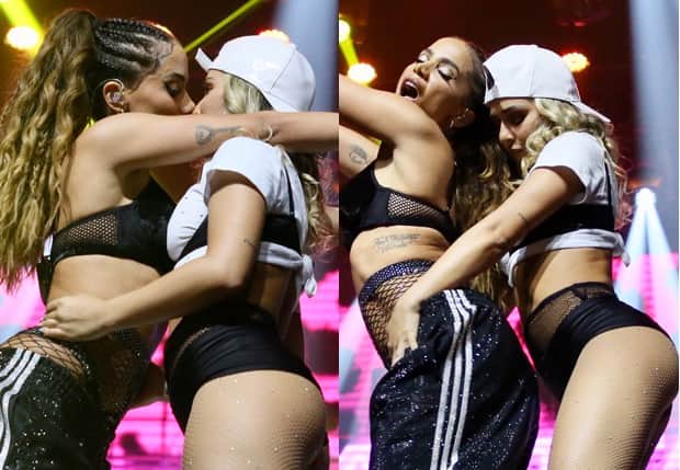 Anitta e Ohana Lefundes durante show (Foto: Manuela Scarpa) Anitta e Ohana Lefundes durante show (Foto: Manuela Scarpa)