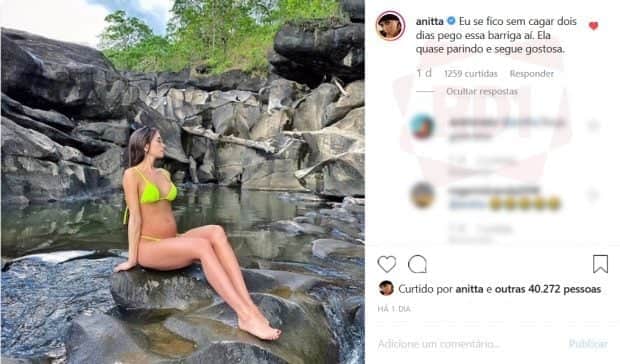 Anitta causa ao fazer piada com a gestação da esposa de Alok (Imagem: Reprodução / Instagram) Anitta causa ao fazer piada com a gestação da esposa de Alok (Imagem: Reprodução / Instagram)