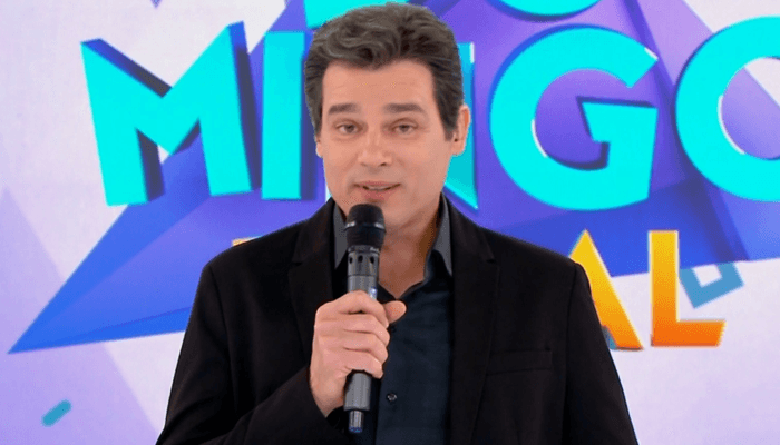 Celso Portiolli no Domingo Legal que teve audiência recorde com homenagem a Gugu (Foto: Reprodução/SBT) Celso Portiolli no Domingo Legal que teve audiência recorde com homenagem a Gugu (Foto: Reprodução/SBT)